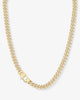PAVE JULIAN CUBAN CHAIN NECKLACE 18 INCH