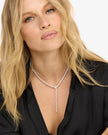 PAVE SERPENT LARIAT NECKLACE IN SILVER