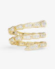 PAVE SERPENT SPIRAL RING