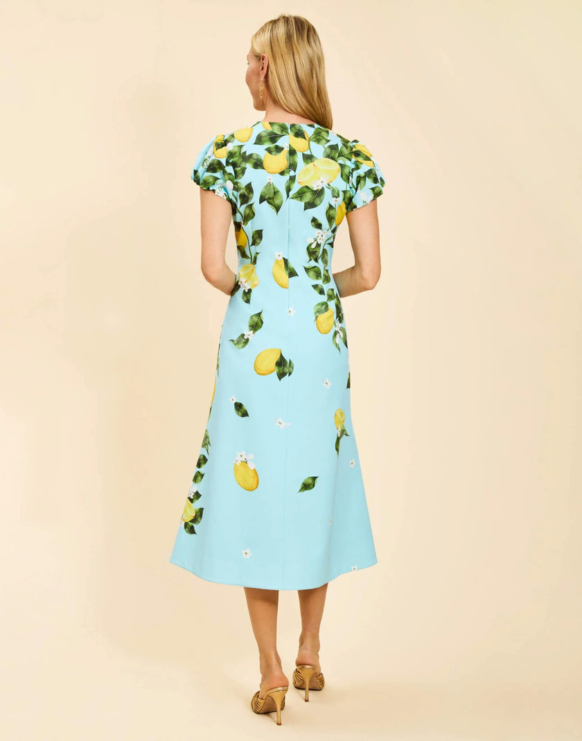 PERLA MIDI DRESS IN SORRENTO CITRUS
