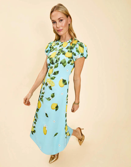 PERLA MIDI DRESS IN SORRENTO CITRUS