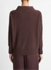 PLUSH CASHMERE FUNNEL NECK SWEATER IN TRUFFLE