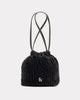 POUF BAG IN BLACK FUR
