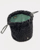 POUF BAG IN BLACK FUR