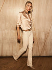 SELMA COATED BOOTCUT JEAN IN FRENCH VANILLA COATED