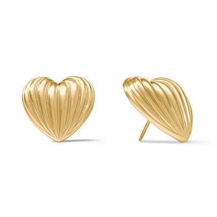 PUFFY HEART STATEMENT STUD