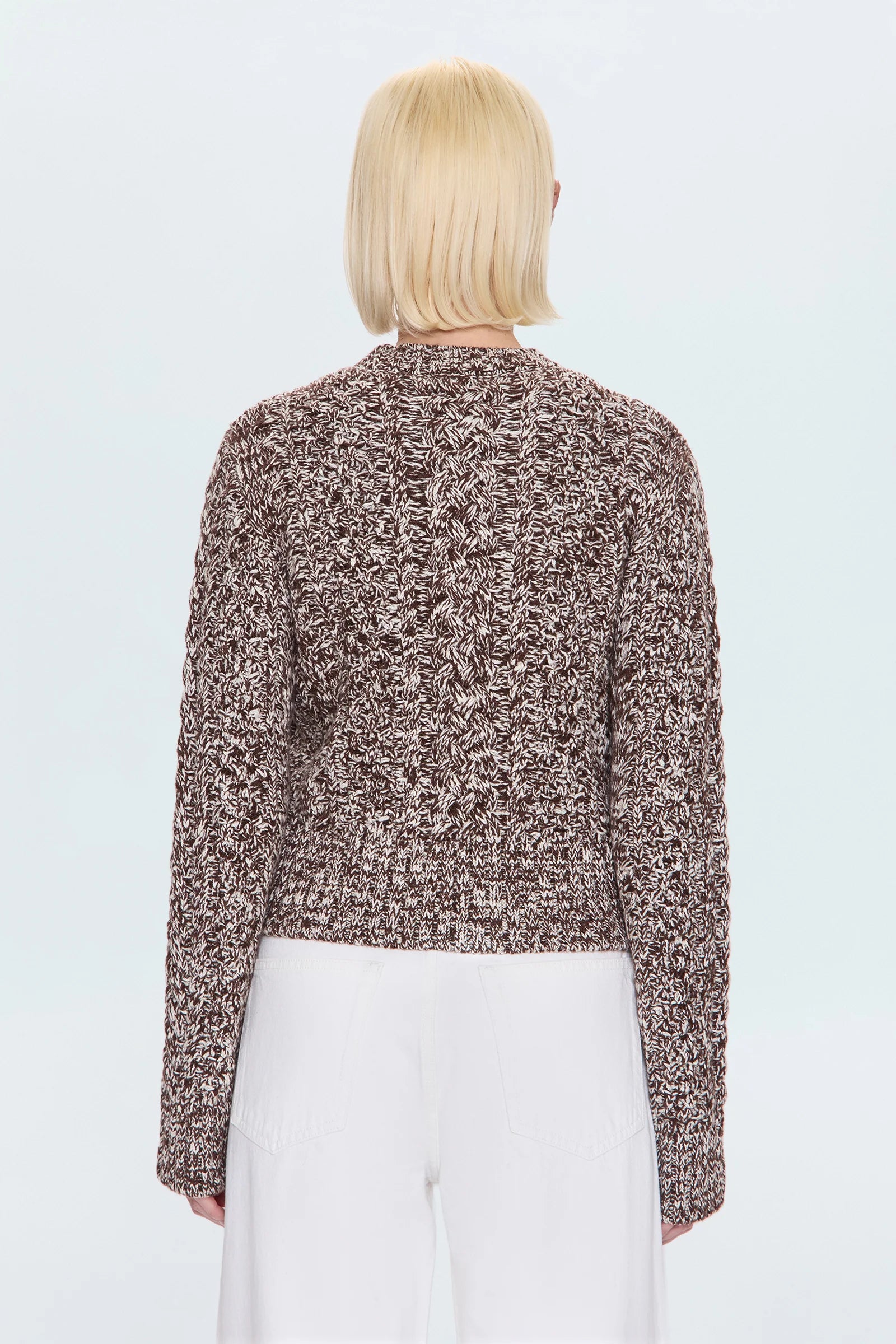 QUINN SWEATER IN CHOCOLATE MARL