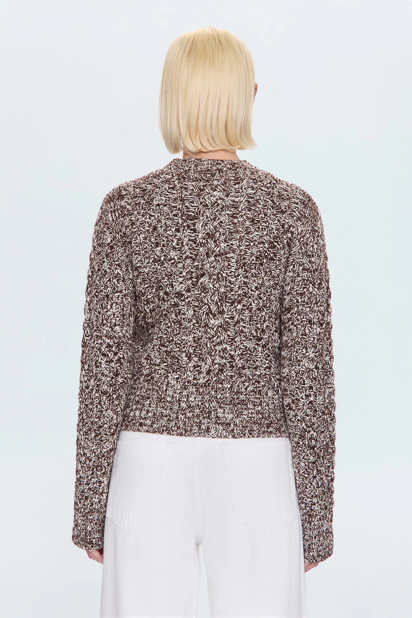 QUINN SWEATER IN CHOCOLATE MARL