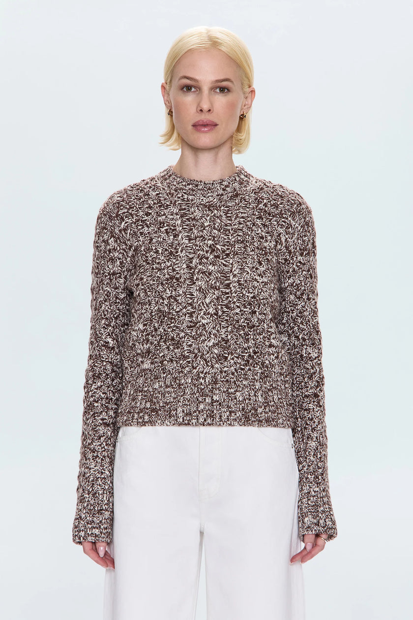 QUINN SWEATER IN CHOCOLATE MARL