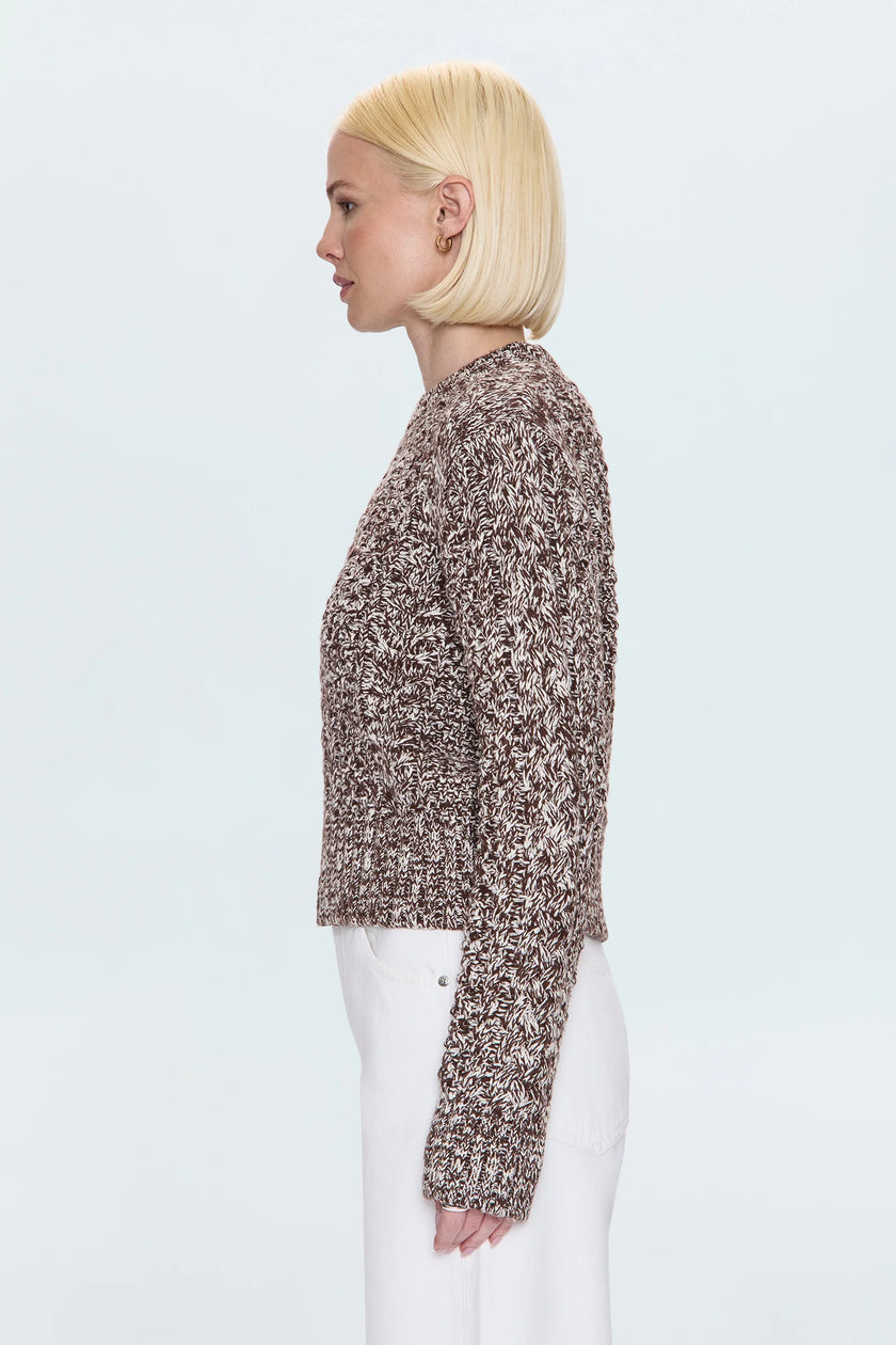 QUINN SWEATER IN CHOCOLATE MARL