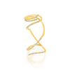 GOLD AND DIAMOND MEGA SWIRL RING