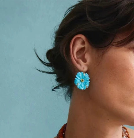 NEW BLOOM EARRINGS IN CERULEAN