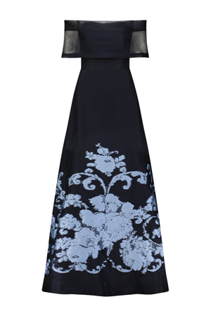 BAROQUE FLORAL FIL COUPE DEEDIE GOWN