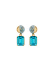 HALF PAVE CRYSTAL EARRINGS