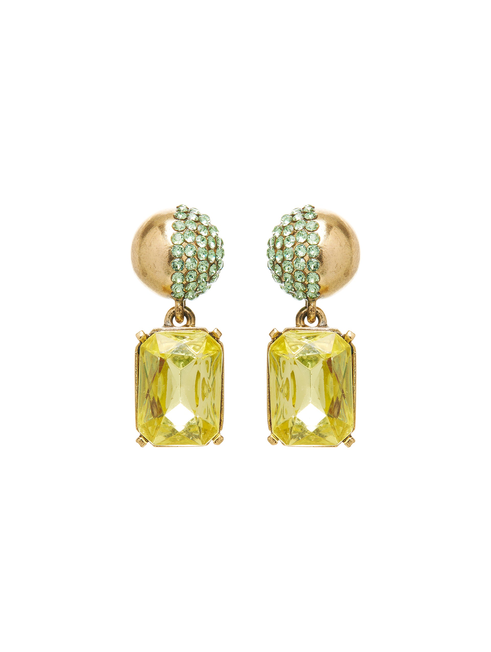 HALF PAVE CRYSTAL EARRINGS