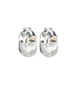 ORGANIC HOOPS IN SILVER AND CLEAR
