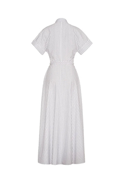 SADIE DRESS IN WHITE AND INK