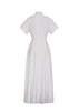 SADIE DRESS IN WHITE AND INK