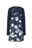FLORAL CREPE LONG SLEEVE KELLY DRESS