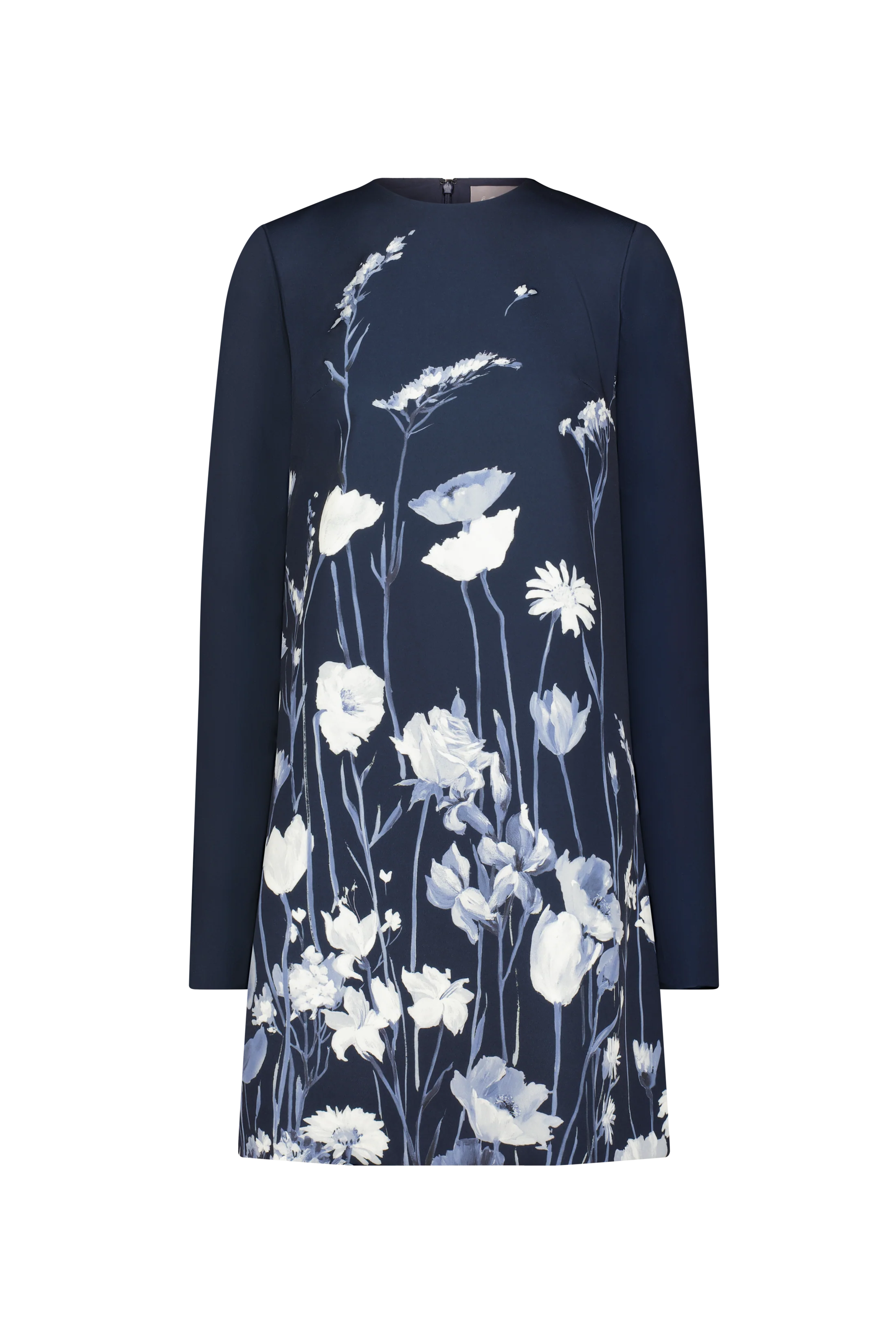 FLORAL CREPE LONG SLEEVE KELLY DRESS