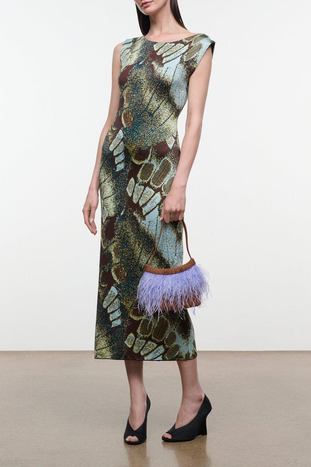 VERONICA DRESS BUTTERFLY MOSS