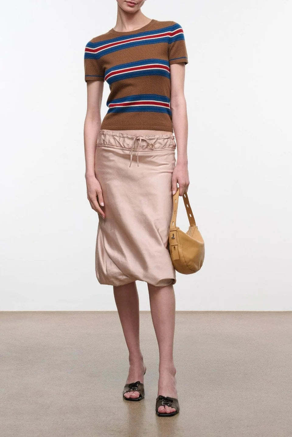 EASY CASHMERE TEE IN SAVOY STRIPE