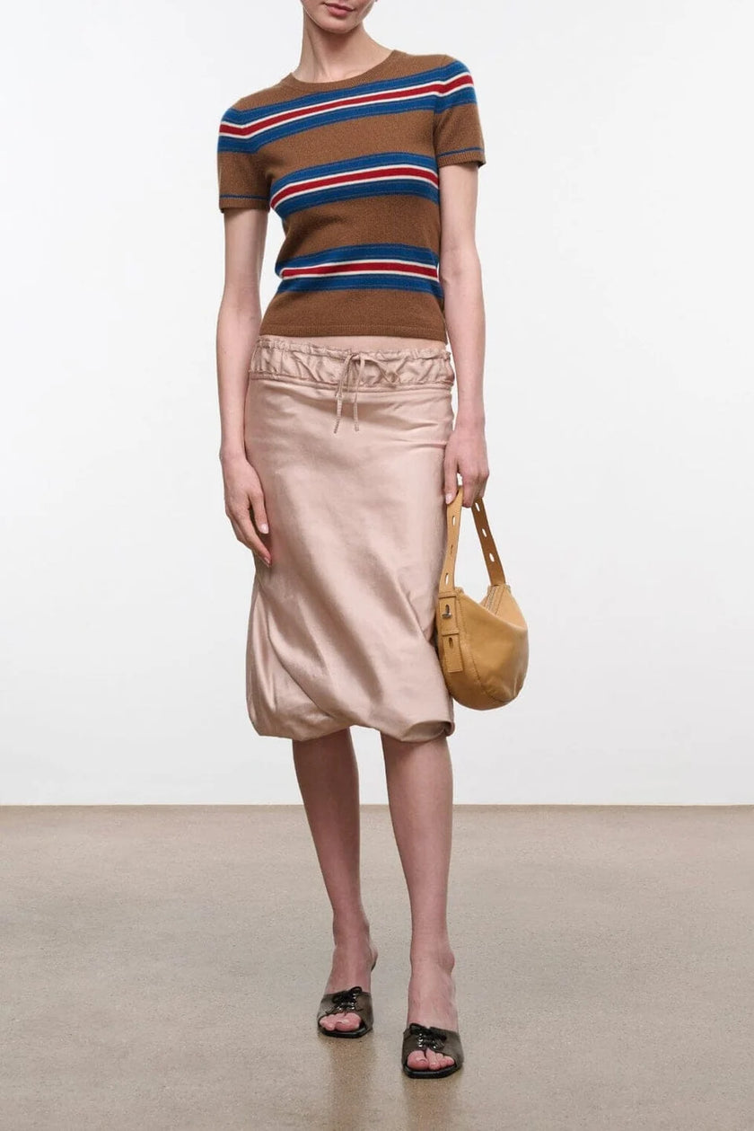 EASY CASHMERE TEE IN SAVOY STRIPE
