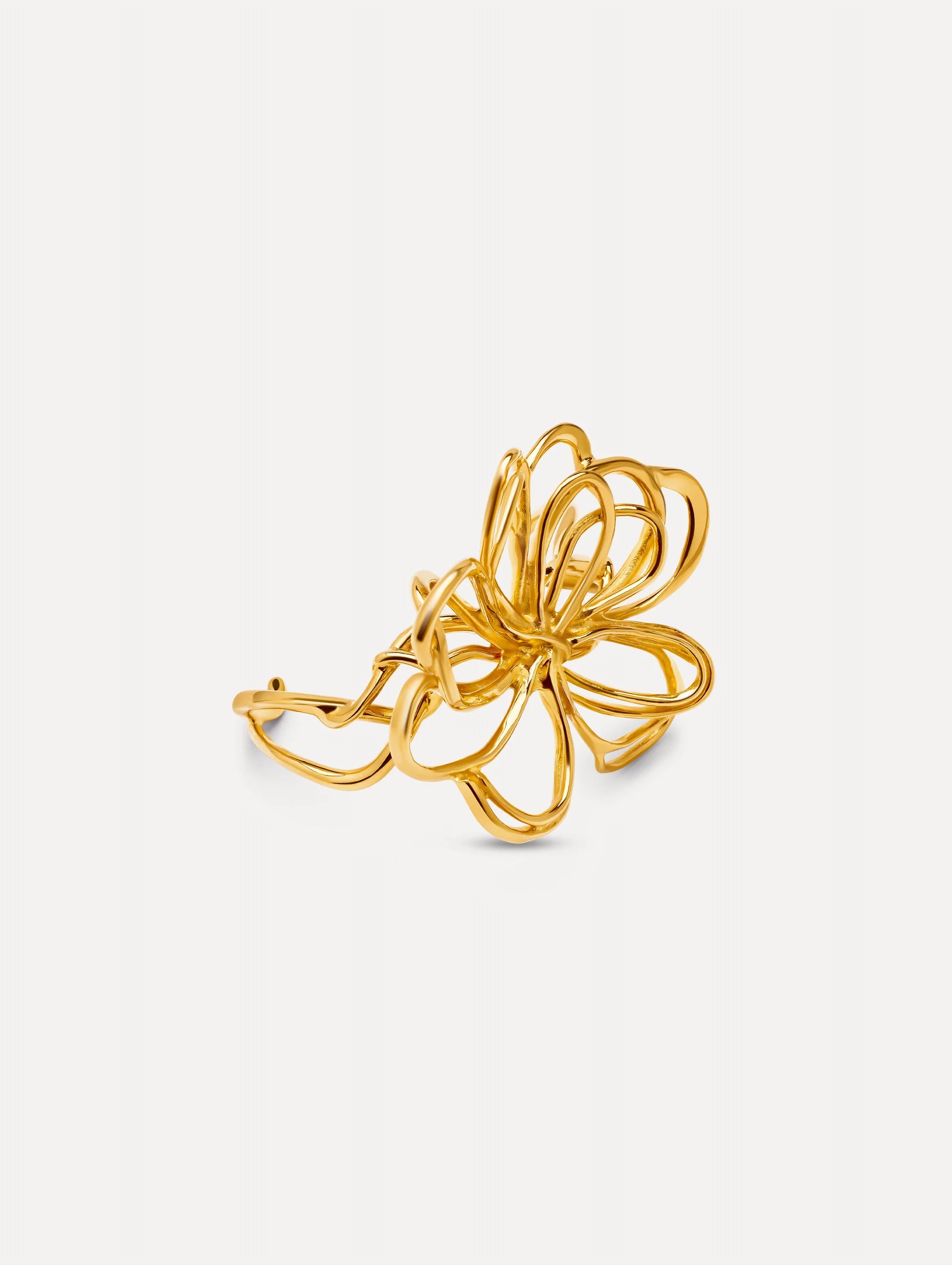 THREADED FLOWER CUFF BRACELET