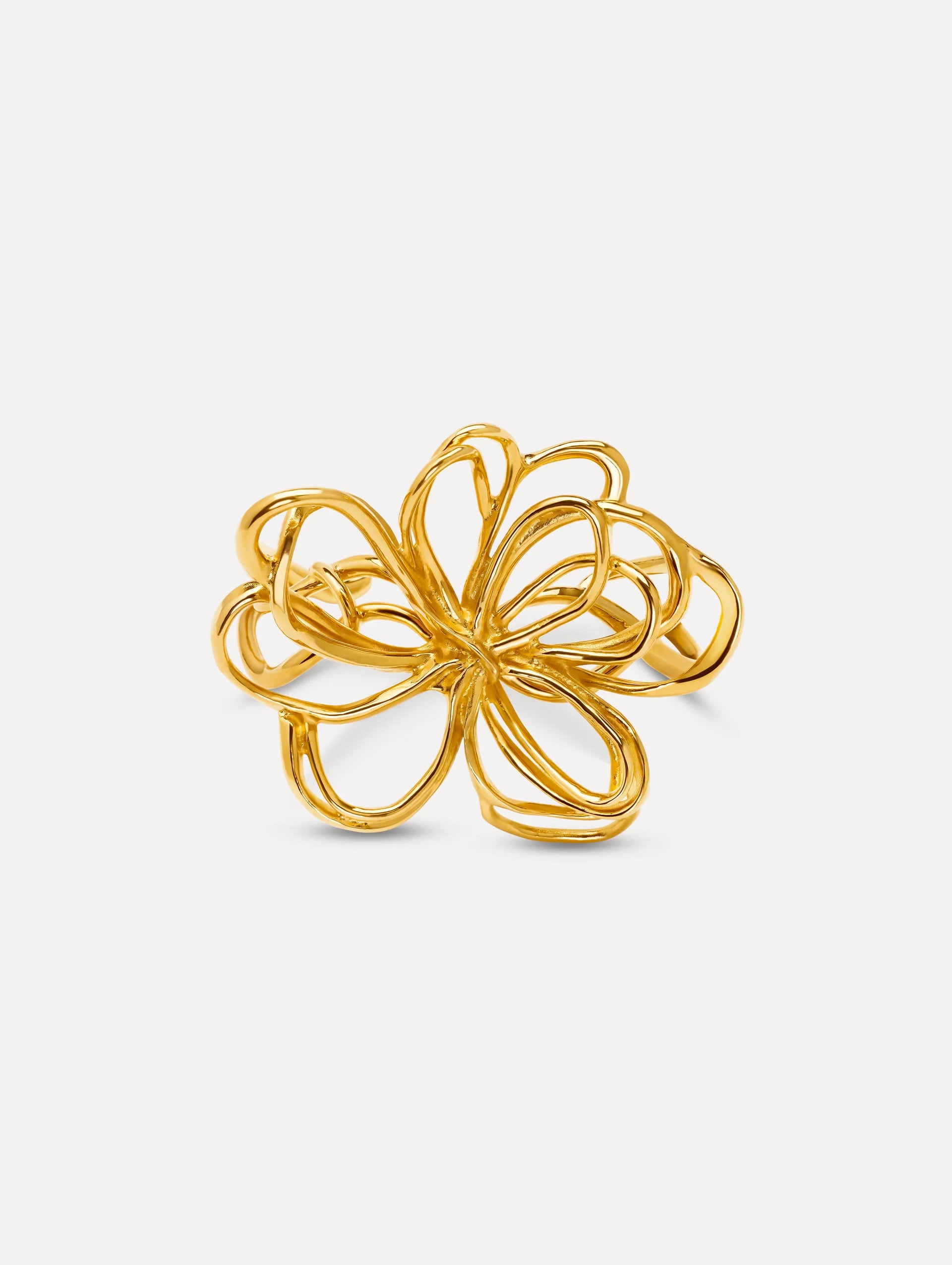 THREADED FLOWER CUFF BRACELET