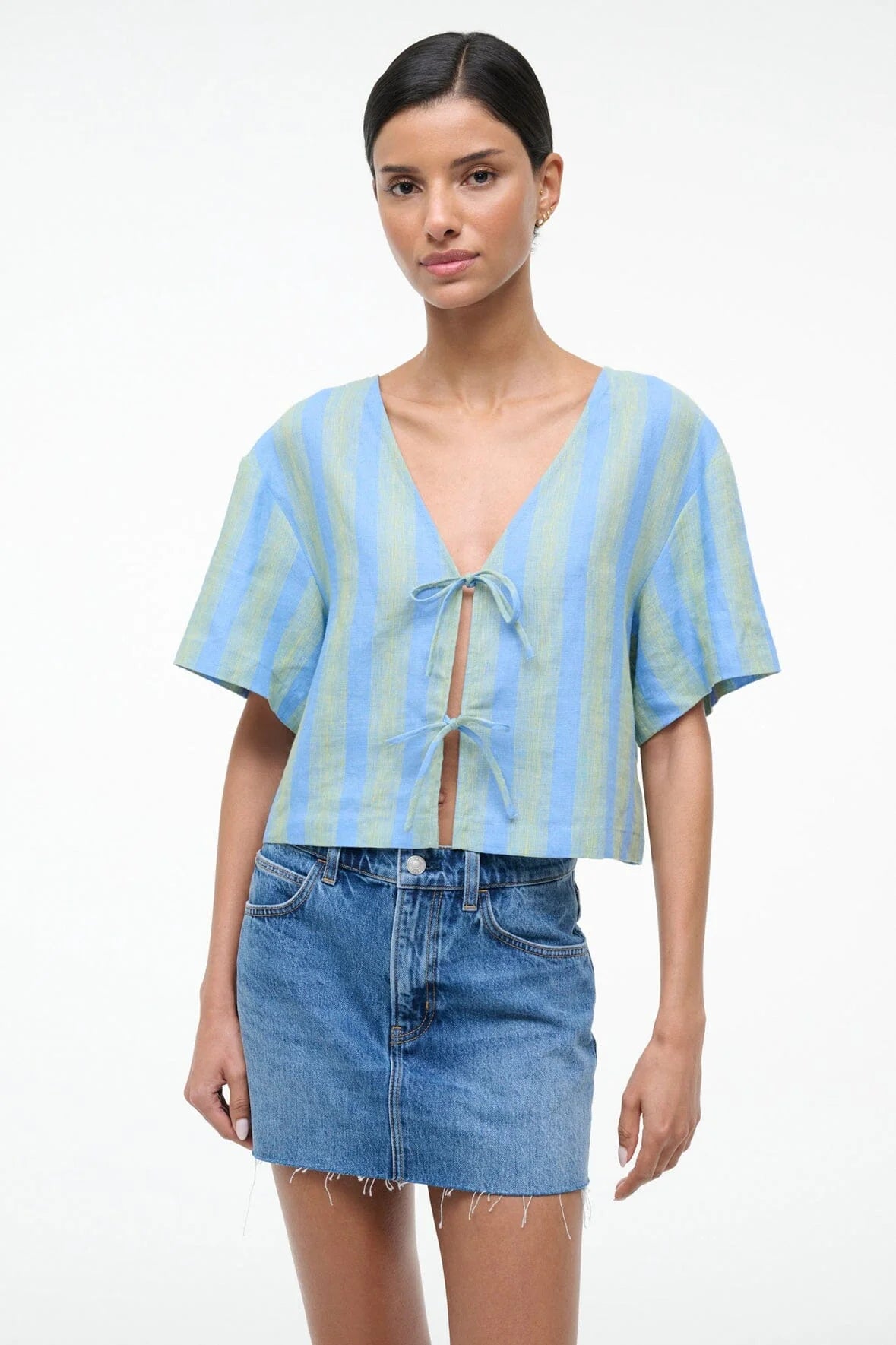 AVA LINEN TOP SEAPORT STRIPE