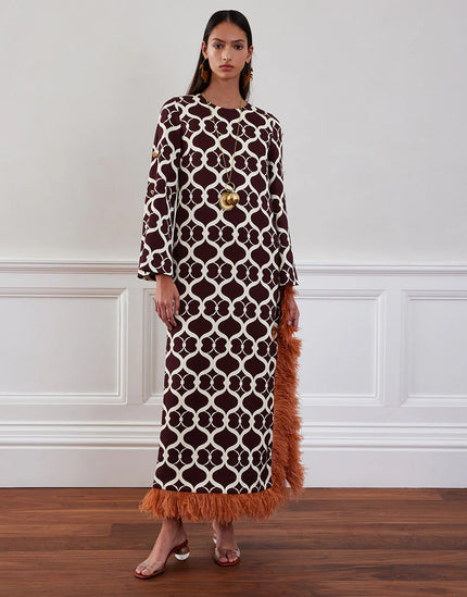 BRUNETTA JACQUARD MAXI DRESS