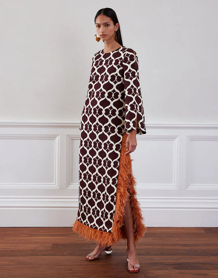 BRUNETTA JACQUARD MAXI DRESS
