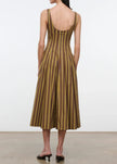 WELLS DRESS IN CIGAR STRIPE