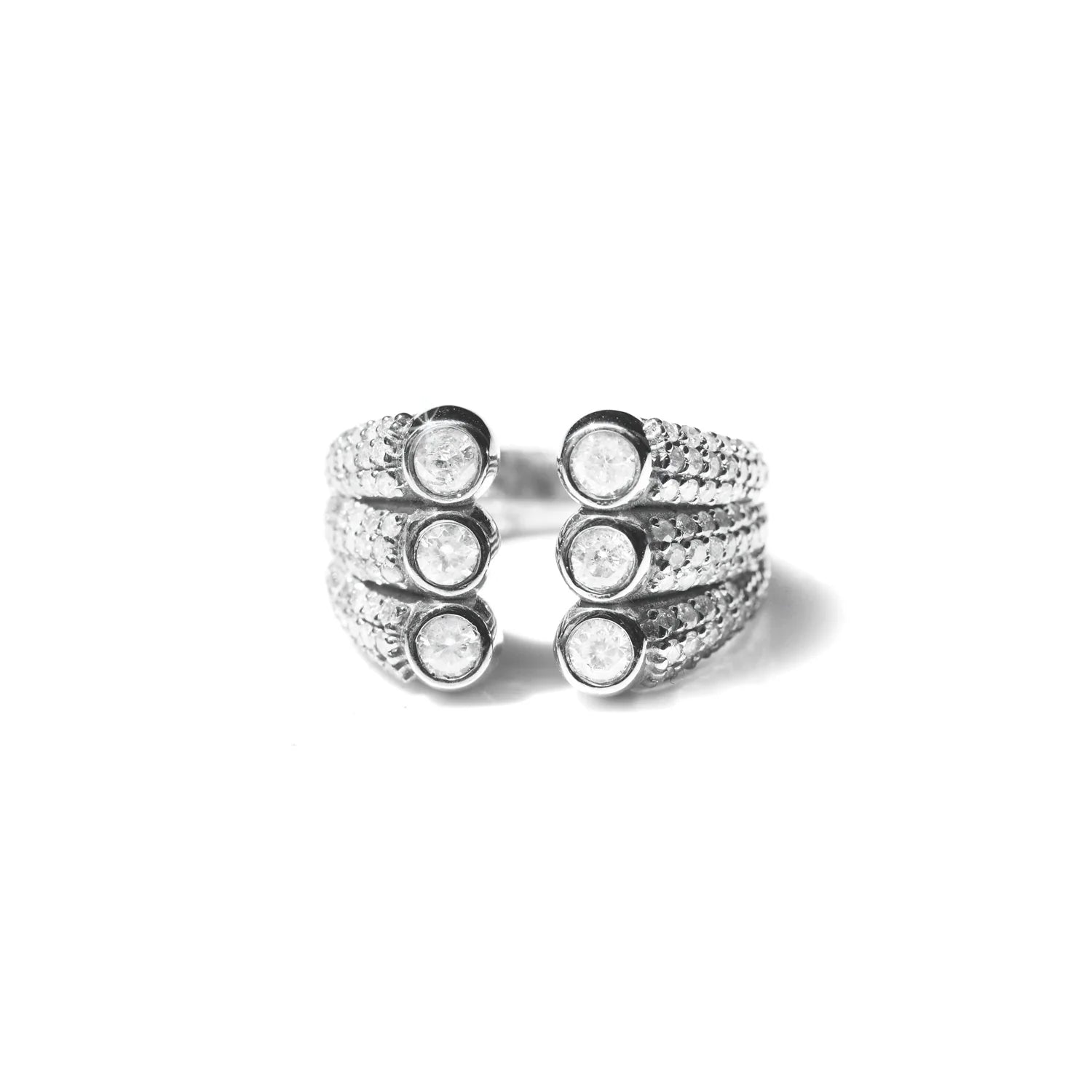 DIAMOND OPEN 6 BEZEL RING