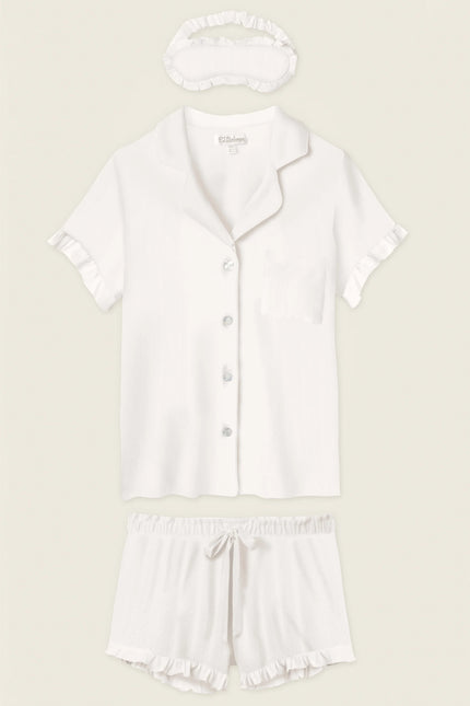 POINTELLE ESSENTIALS 3 PIECE SHORTS SET