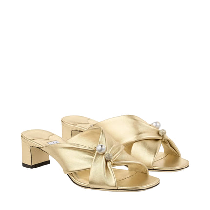 RAFI 45 METALLIC NAPPA LEATHER SANDALS