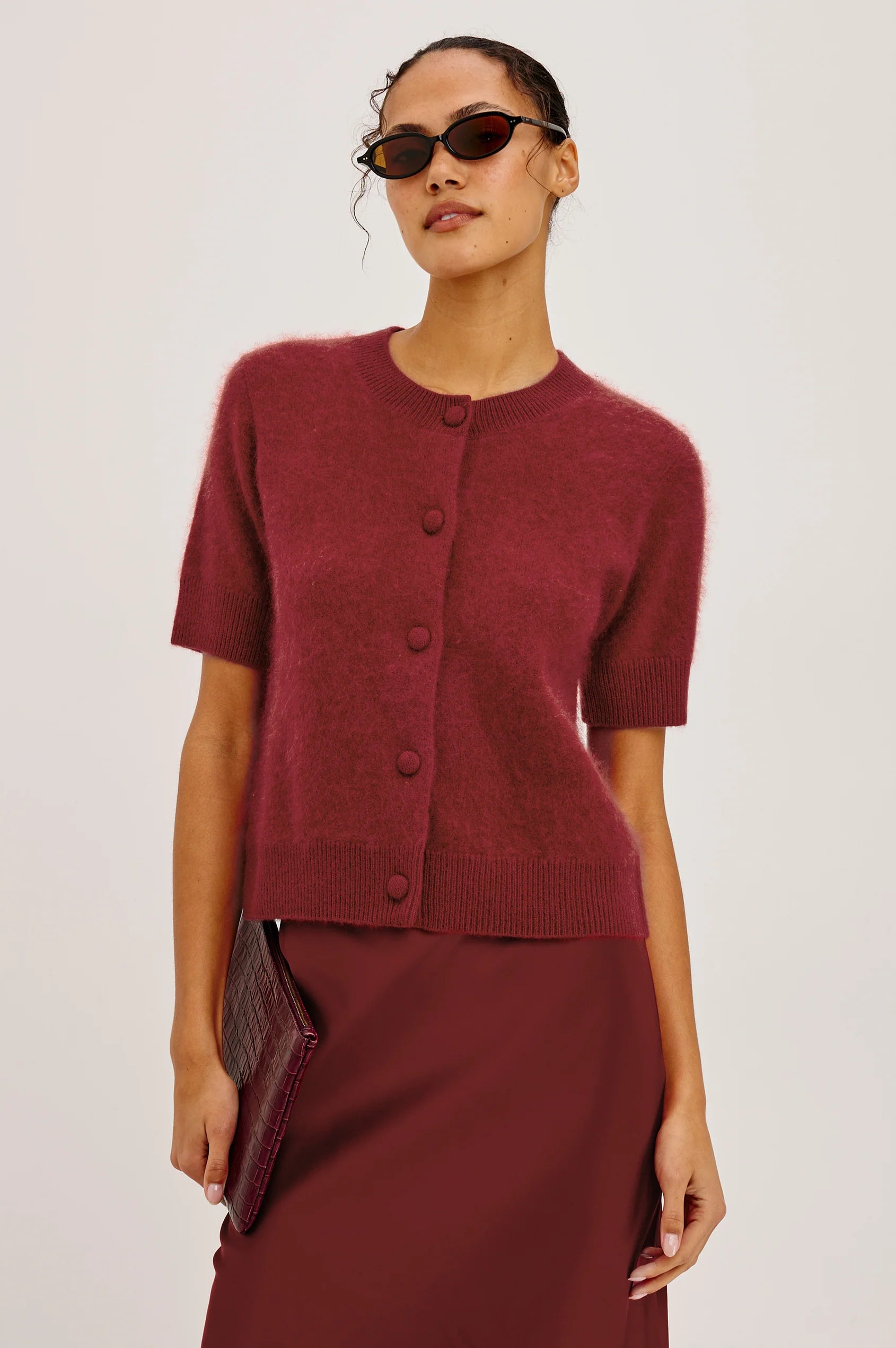 ROMAN SWEATER IN CRIMSON