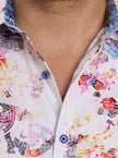 SPLASH OF COLOR SHORT SLEEVE BUTTON DOWN SHIRT
