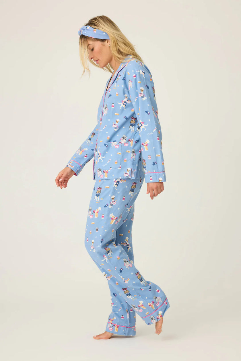 3 PIECE PRINTED FLANNEL PJ SET