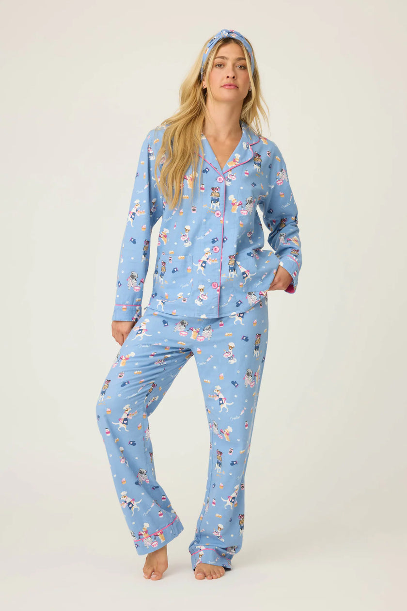 3 PIECE PRINTED FLANNEL PJ SET