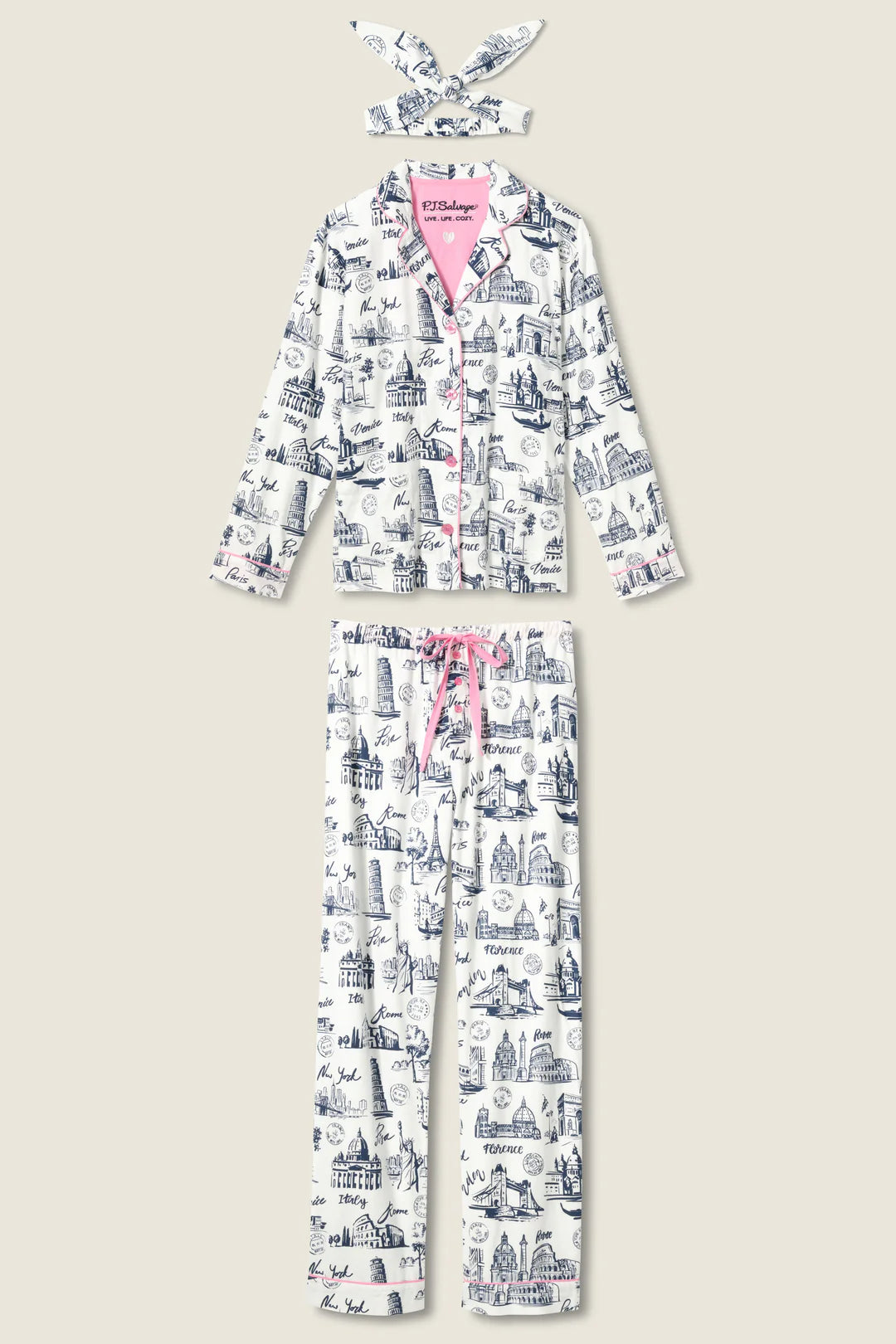 3 PIECE PRINTED FLANNEL PJ SET