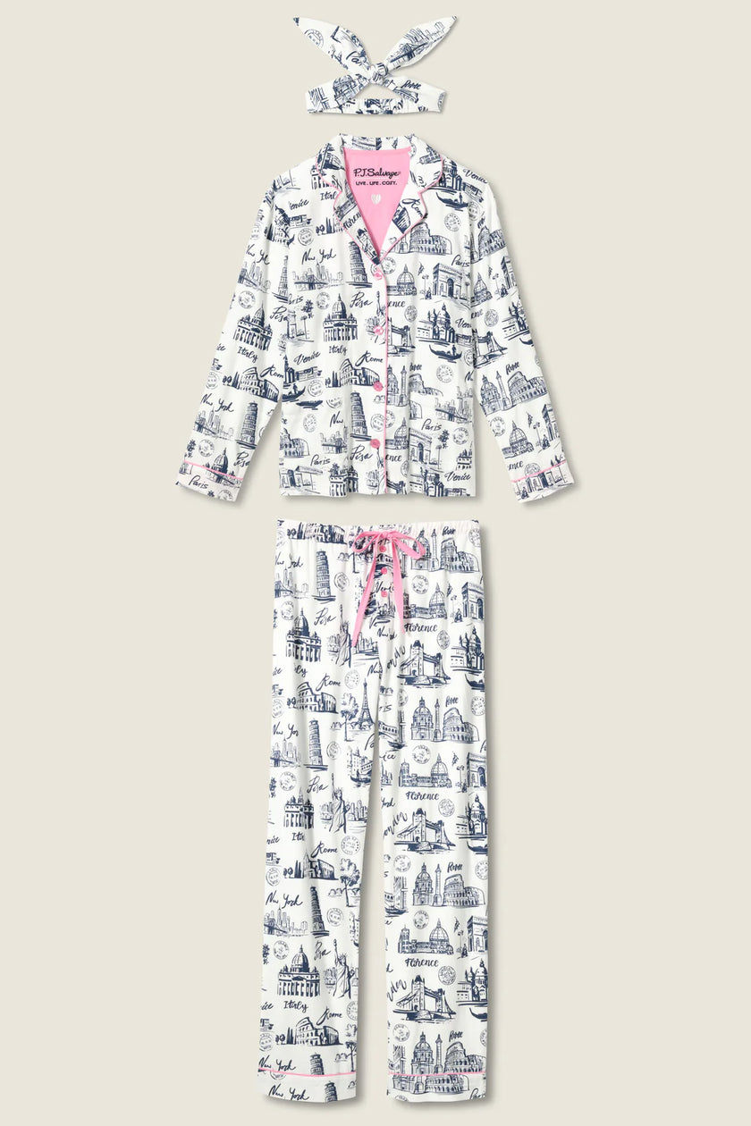 3 PIECE PRINTED FLANNEL PJ SET