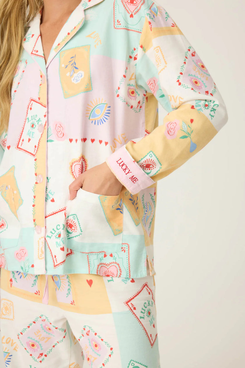 3 PIECE PRINTED FLANNEL PJ SET