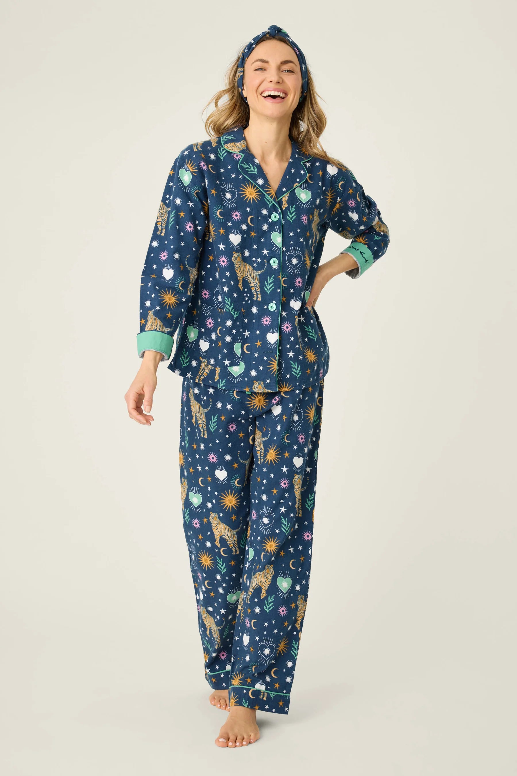 3 PIECE PRINTED FLANNEL PJ SET