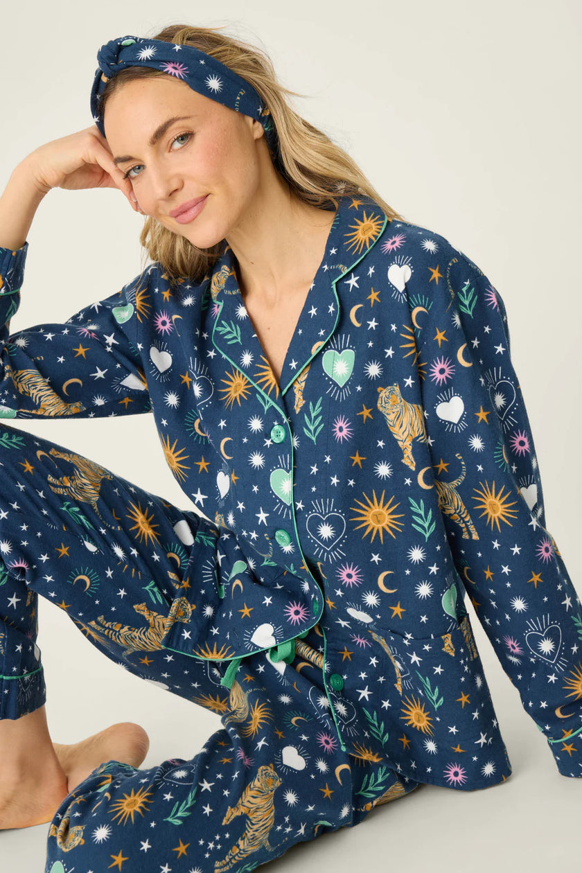 3 PIECE PRINTED FLANNEL PJ SET