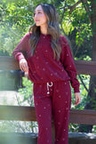 HOLD YOUR HORSES EMBROIDERED FLEECE LOUNG SET