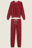 HOLD YOUR HORSES EMBROIDERED FLEECE LOUNG SET