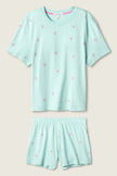 PRETTY PUNCH BOW PRINT LOUNGEWEAR SHORT SET