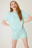 PRETTY PUNCH BOW PRINT LOUNGEWEAR SHORT SET