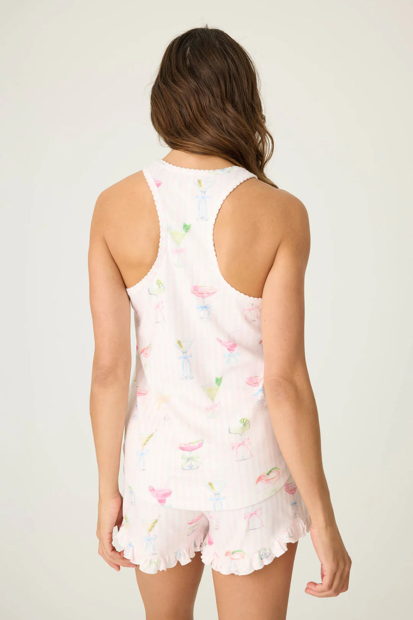 PRETTY PUNCH COCKTAIL PRINT TANK AND SHORTY SET